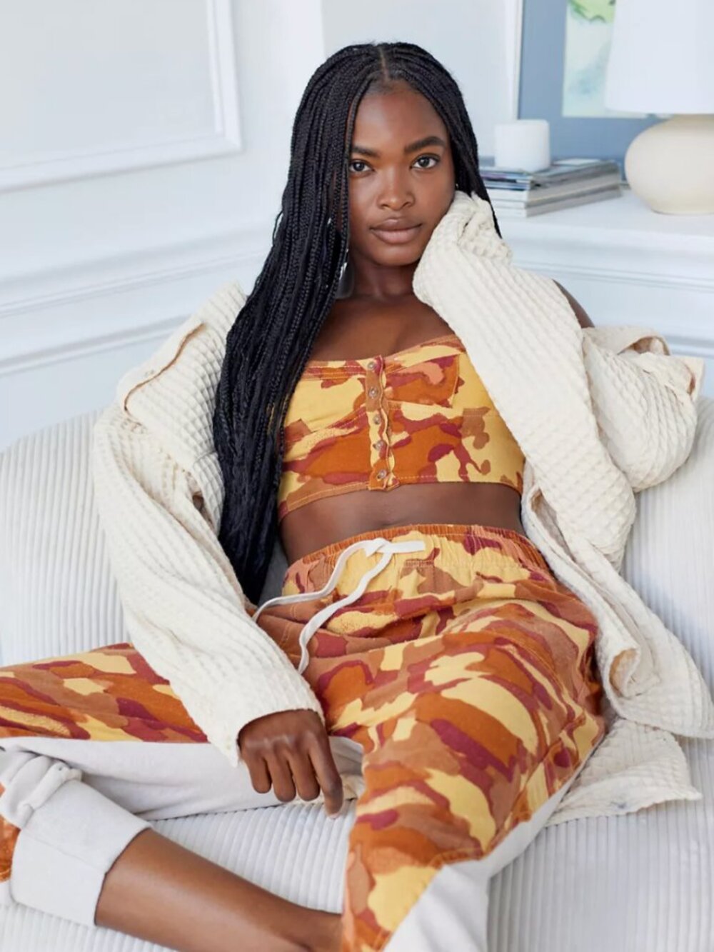 NWT {Urban Outfitters | Out From Under} Frankie Flannel Cropped Top ~ Size Small